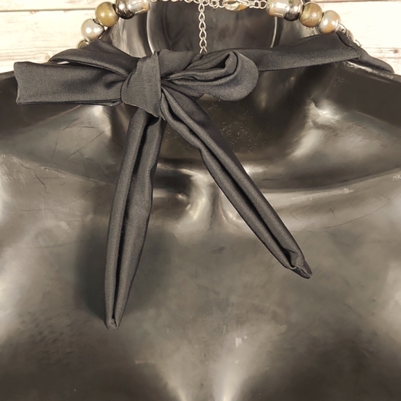 NWT, Jaclyn Smith, Women's 6 Halter Tie Tankini Swim Top Blk with buckle detail - Picture 9 of 10